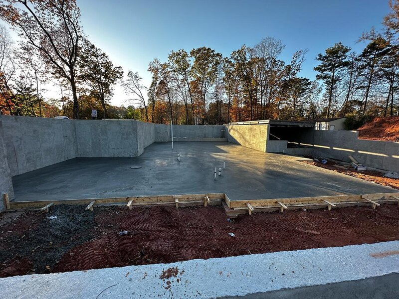 House slab completed.