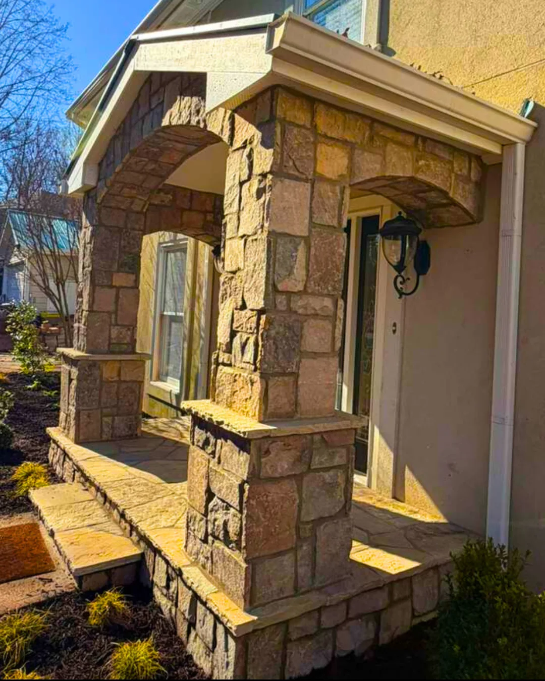 Front Porch Entrance And Retaining Wall 2