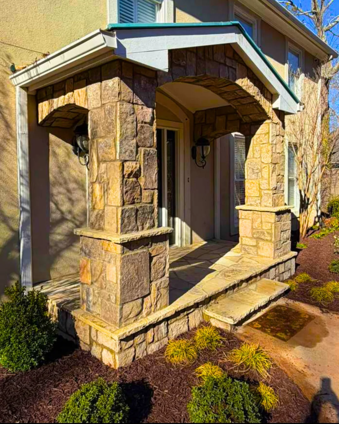 Front Porch Entrance And Retaining Wall 2