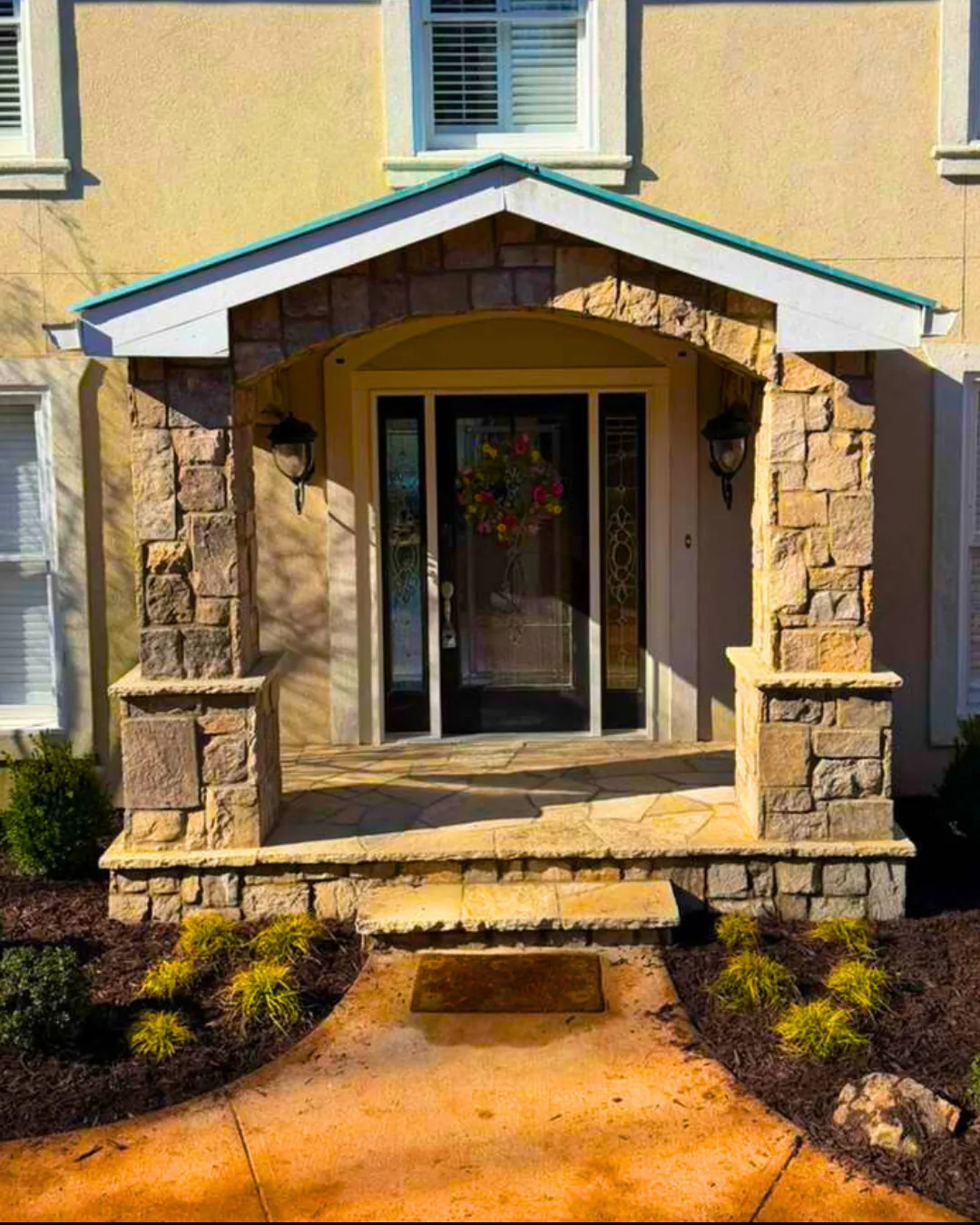 Front Porch Entrance And Retaining Wall 2