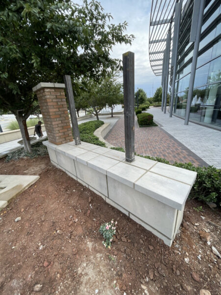 Sign bases with Belgard Artforms and bricks in Sandy Springs, GA