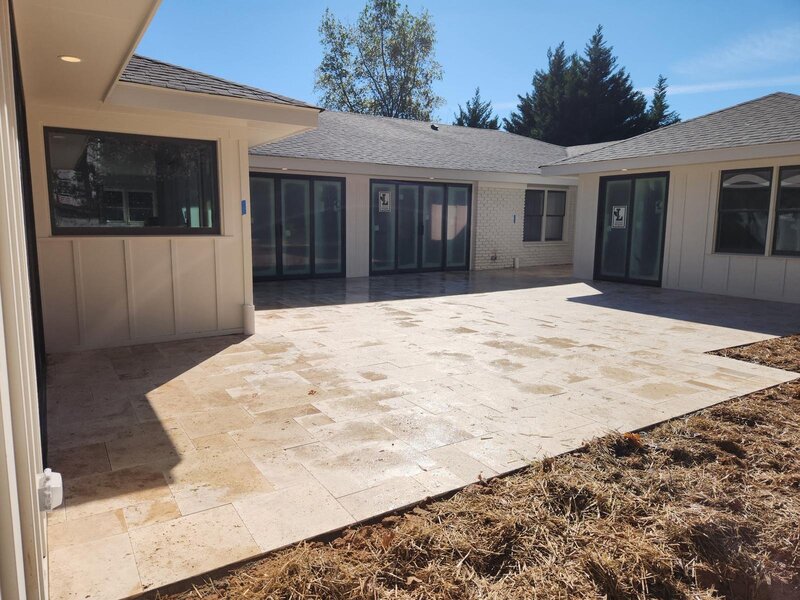 Travertine Ivory Buff Patio | Buckhead GA